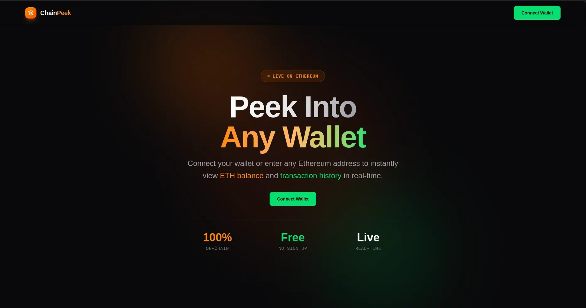 Chain Peek project preview